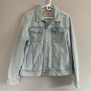 True Religion Denim Jacket Jesse Trucker Jean Jacket Light Blossom Wash